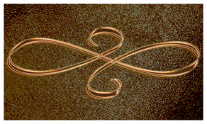 DNSEMP-C-601-CP-SH-BR Copper Scroll Shimmer Brown